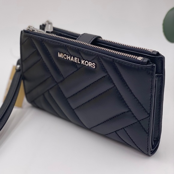 Michael Kors Lg Double Zip Peyton Wallet Black - Picture 4 of 10